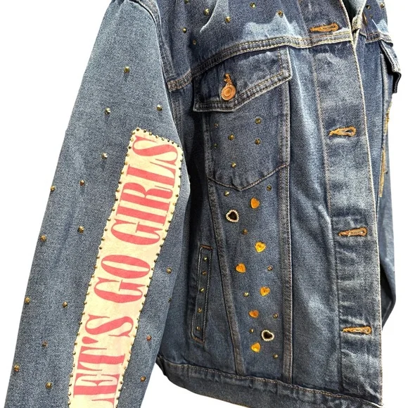 Custom Shania Twain Denim Jacket Rhinestone Western Country Concert Tour Y2K - Picture 7 of 7